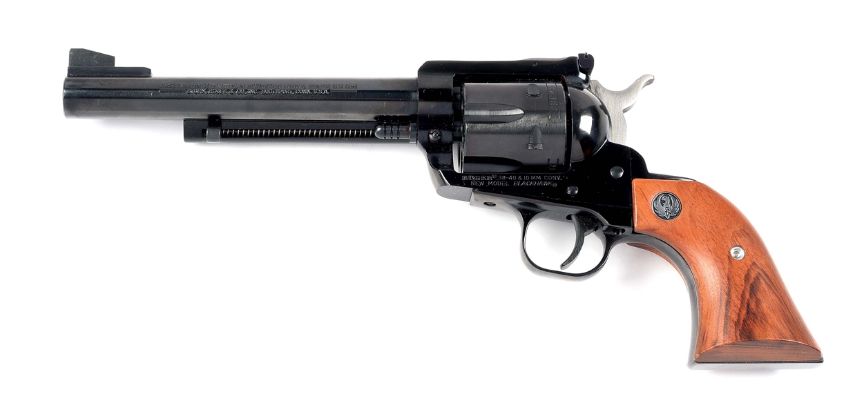 (M) RUGER NEW MODEL BLACKHAWK CONVERTIBLE BUCKEYE SPECIAL SINGLE ACTION REVOLVER IN 10MM AUTO AND .38-40 WIN.