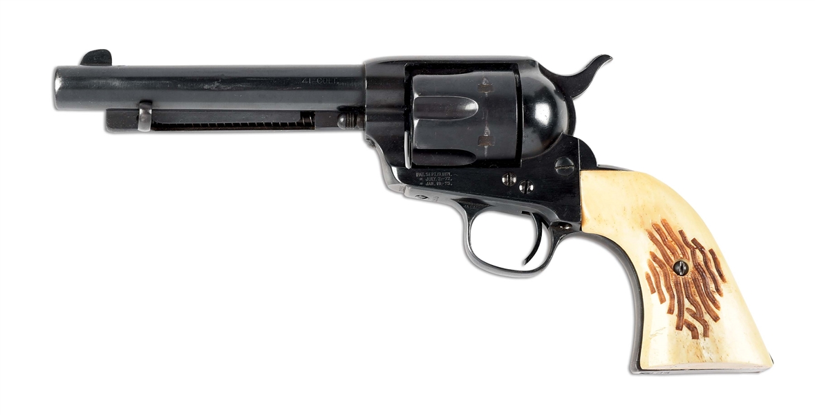 (A) REFINISHED COLT SINGLE ACTION ARMY REVOLVER (1887).