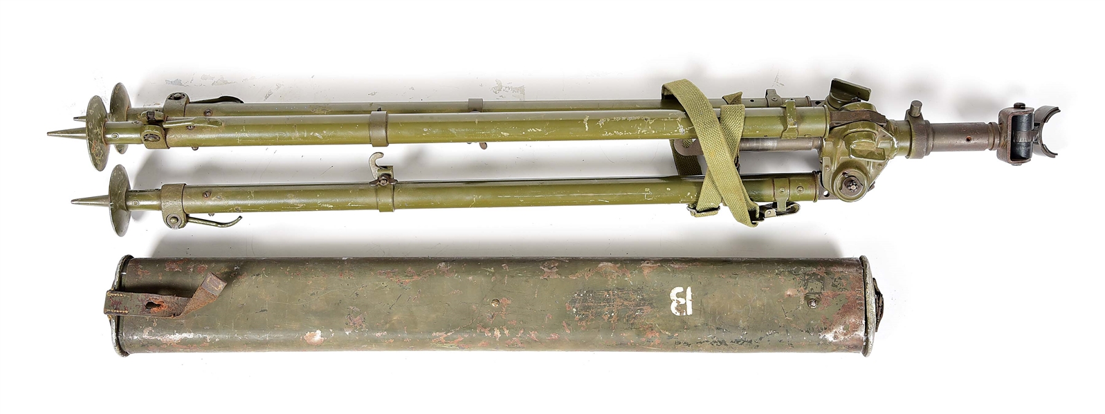 GERMAN MG-3 MACHINE GUN TRIPOD ADAPTED FOR USE WITH MG-34 AND MG-34 ORIGNAL DOUBLE BARREL CARRIER.
