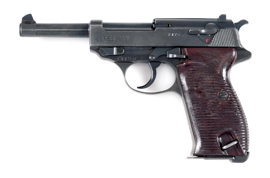 (C) GERMAN WORLD WAR II MAUSER "BYF/43" CODE P.38 SEMI-AUTOMATIC PISTOL WITH HOLSTER.