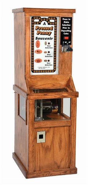 COIN-OPERATED PRESSED PENNY SOUVENIR MACHINE.