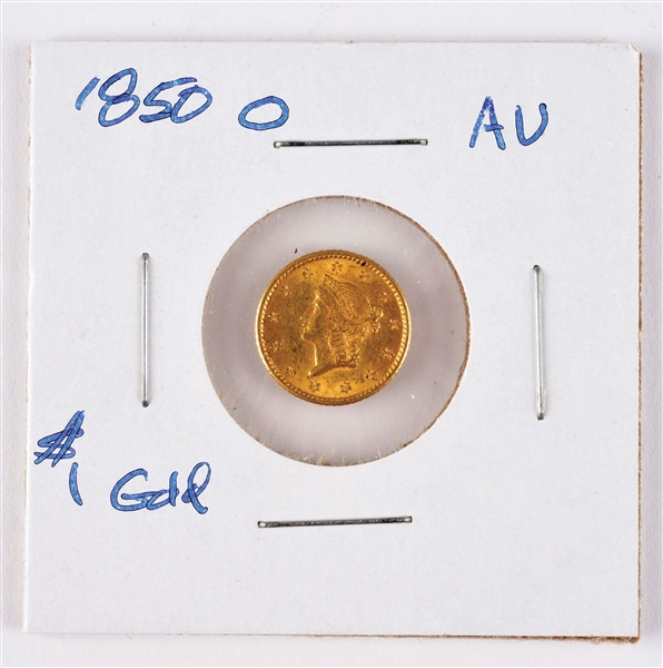 1850 O $1 GOLD COIN. 