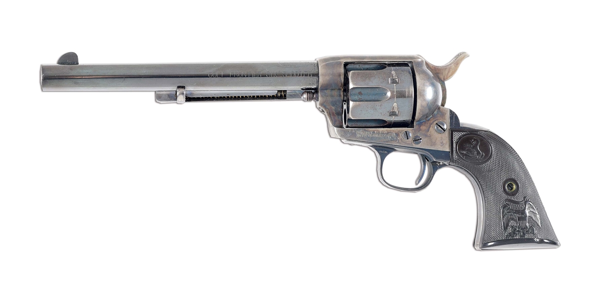 (A) HIGH CONDITION BLACKPOWDER COLT FRONTIER SIX SHOOTER SINGLE ACTION ARMY REVOLVER.