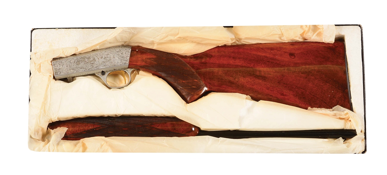 (C) BROWNING SA-22 GRADE III .22 LR SEMI-AUTOMATIC RIFLE ENGRAVED BY A. MARECHAL.