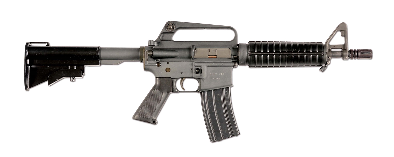 (N) DESIRABLE “COLT GUN ROOM" MARKED M16A1 CARBINE MACHINE GUN (FULLY TRANSFERABLE).