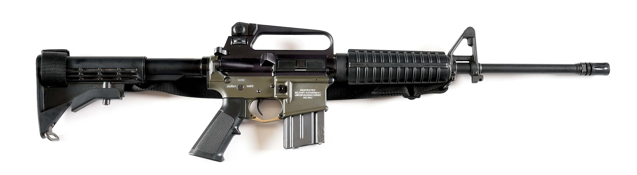 (C) COLT M16A2 SEMI-AUTOMATIC RIFLE, LOWER MARKED WITH BURST SELECTOR.