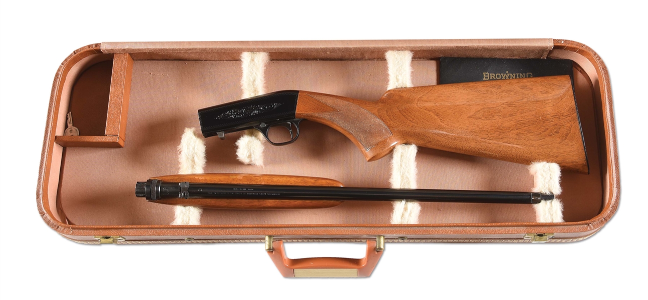 (C) BROWNING SA-22 .22 LR SEMI-AUTOMATIC RIFLE WITH CASE, BOX.