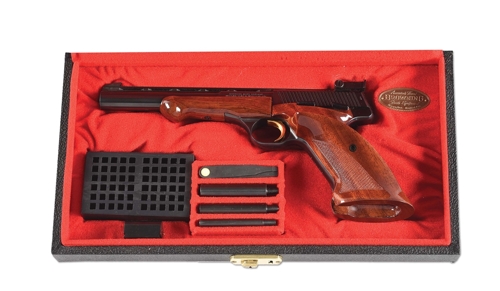 (M) BROWNING MEDALIST .22 LR SEMI-AUTOMATIC PISTOL WITH CASE.