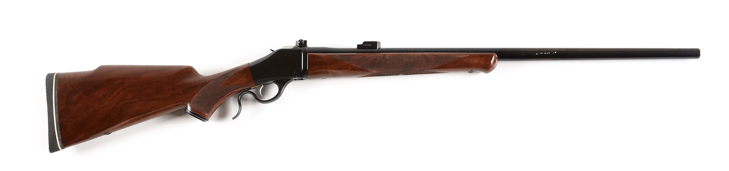 (M) BROWNING B78 SINGLE SHOT RIFLE IN .22-250 WITH BOX.