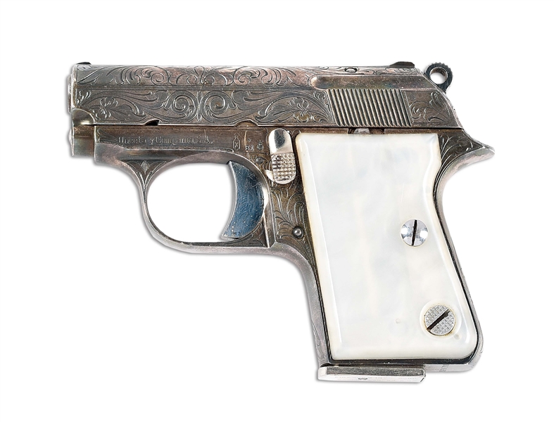 (C) FACTORY ENGRAVED & SILVER PLATED ASTRA CUB .22 SHORT SEMI-AUTOMATIC PISTOL.
