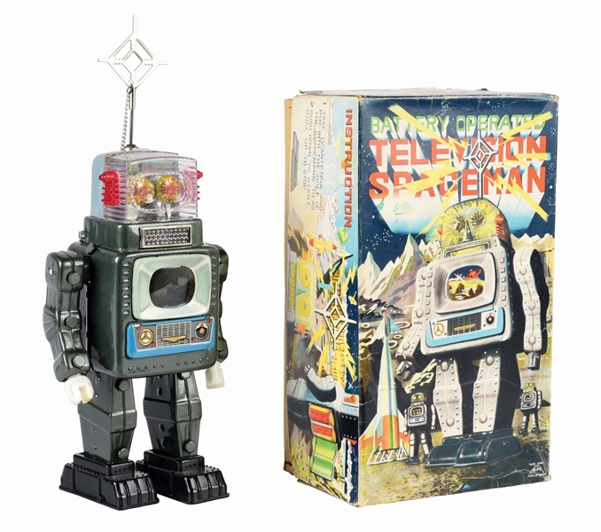 JAPANESE ALPS BATTERY-OPERATED TELEVISION SPACEMAN ROBOT TOY.