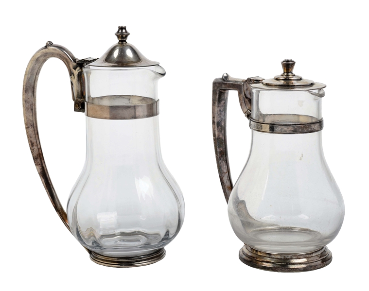 LOT OF 2: WATER PITCHERS.
