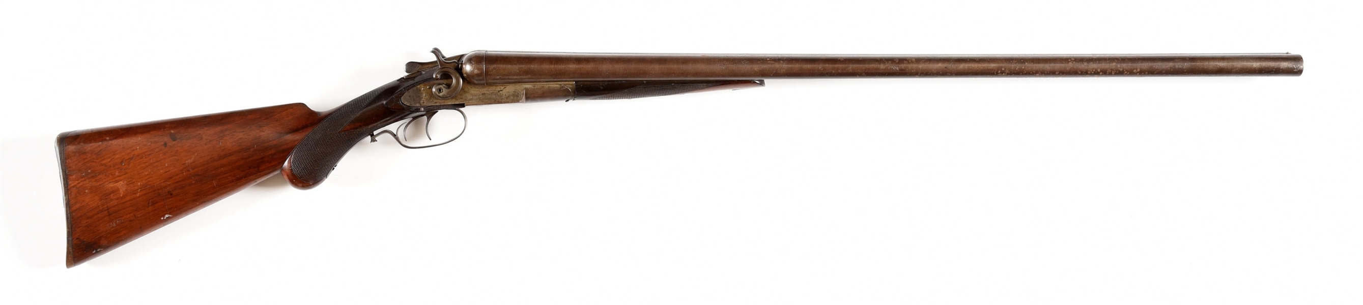 (A) REMINGTON MODEL 1889 SIDE BY SIDE SHOTGUN.
