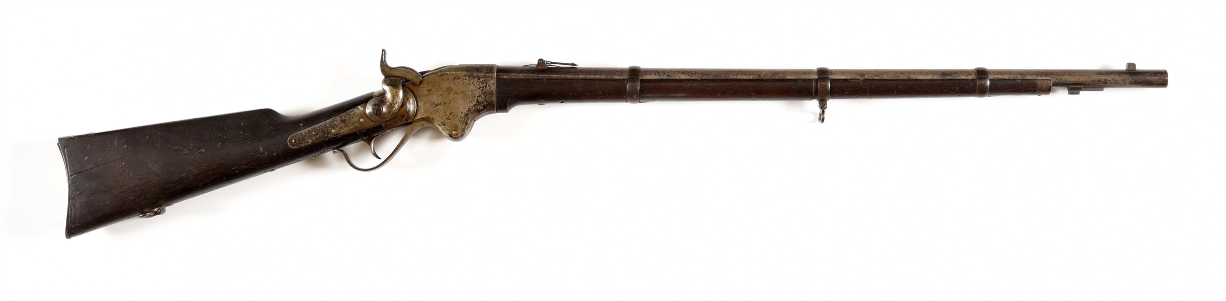 (A) SPENCER MODEL 1860 LEVER ACTION RIFLE.