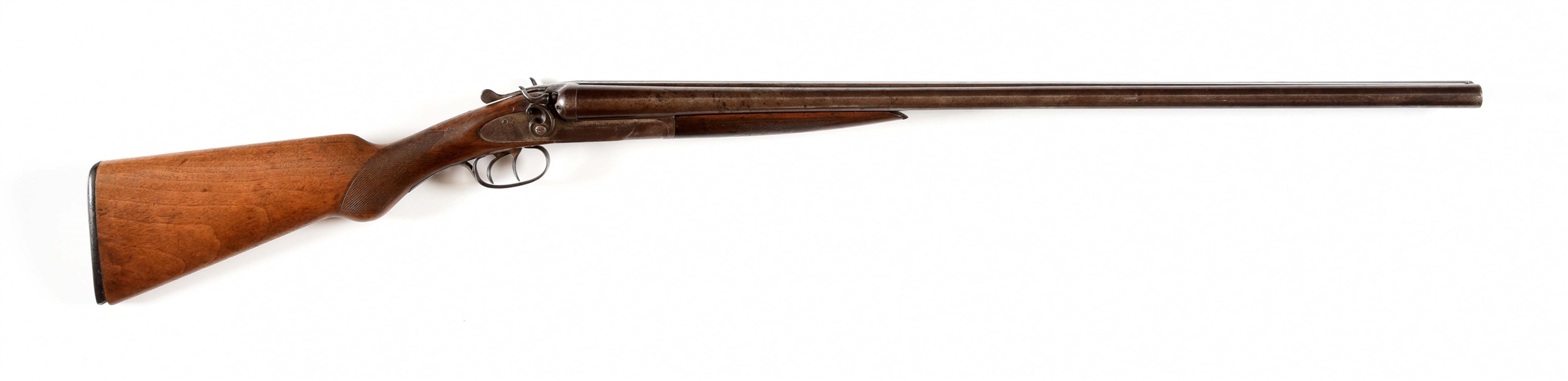 (C) L.C. SMITH HAMMER SIDE BY SIDE SHOTGUN