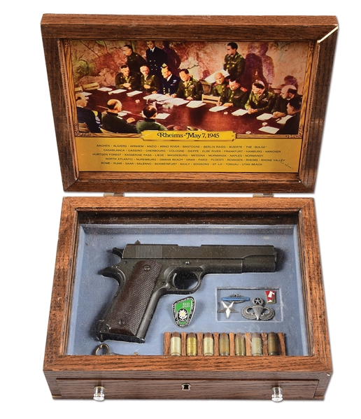 (C) HISTORICAL REMINGTON RAND 1911A1 .45 ACP SEMI-AUTOMATIC PISTOL BELONGING TO BRIGADIER GENERAL THEODORE MATAXIS, WHO SERVED IN WORLD WAR II, KOREA, AND VIET NAM, WITH MEDALS.