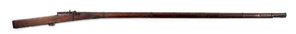 AN INDIAN TORADAR OF IMPRESSIVE LENGTH, PROBABLY USED AS A WALL GUN OR AN EMPLACED PIECE.