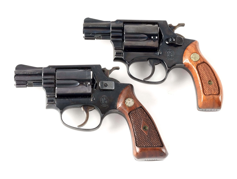 (C) LOT OF 2: TWO S&W MODEL 36 38 CHIEF SPECIAL SPECIAL DOUBLE ACTION REVOLVERS .38 SPECIAL