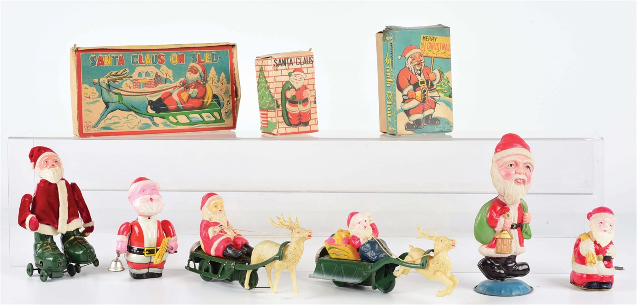 LOT OF 6: VARIOUS JAPANESE CELLULOID AND TIN TOYS.