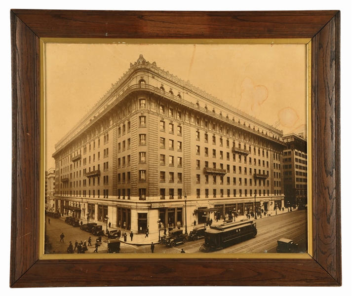 FRAMED PHOTOGRAPH OF THE SOUTHERN PACIFIC PALACE THEATRE.