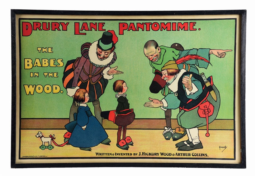 DRURY LANE PANTOMIME "THE BABES IN THE WOOD" POSTER. 