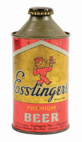 ORIGINAL ESSLINGERS BEER CAN.