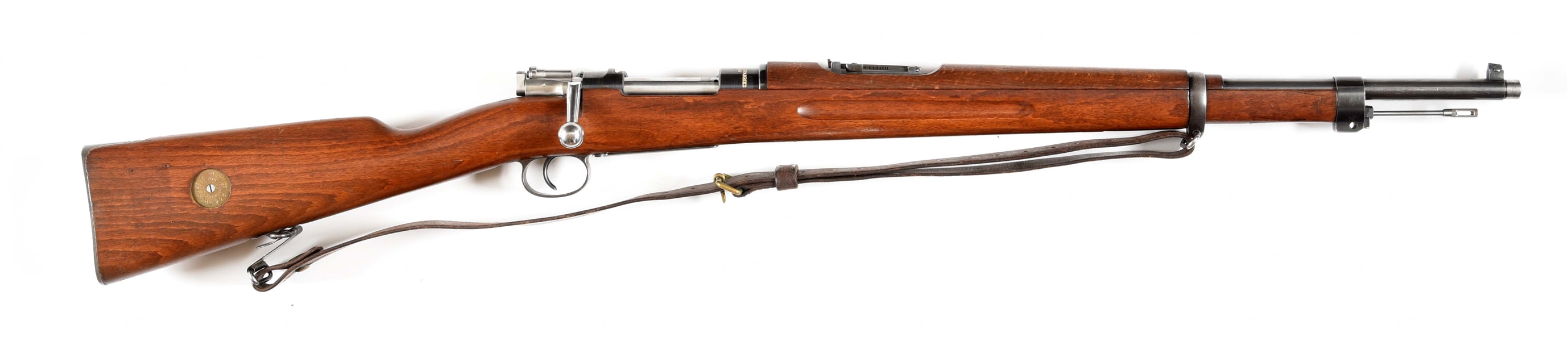 (C) SWEDISH HUSQVARNA M38 BOLT ACTION RIFLE.