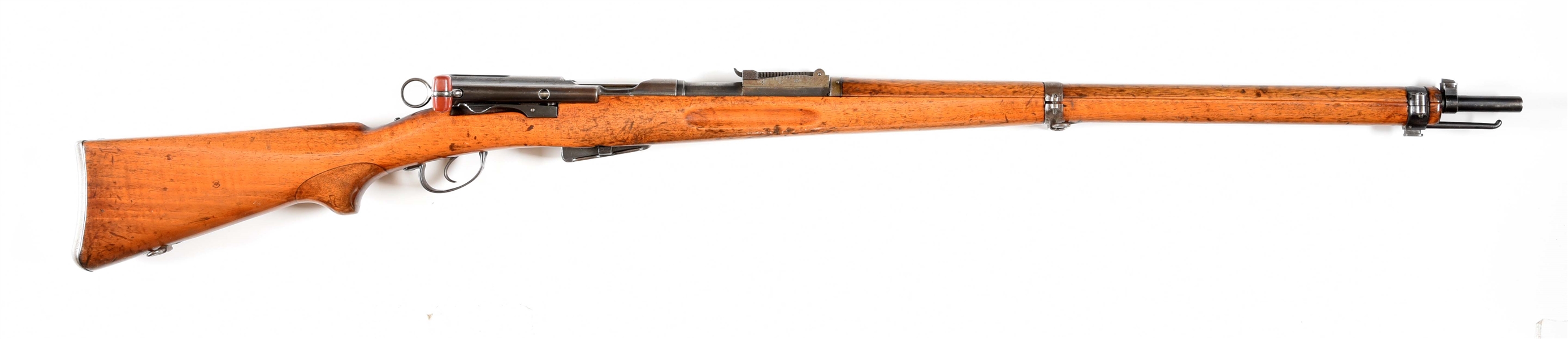 (C) SWISS SCMIDT RUBIN MODEL 96/11 STRAIGHT PULL RIFLE.