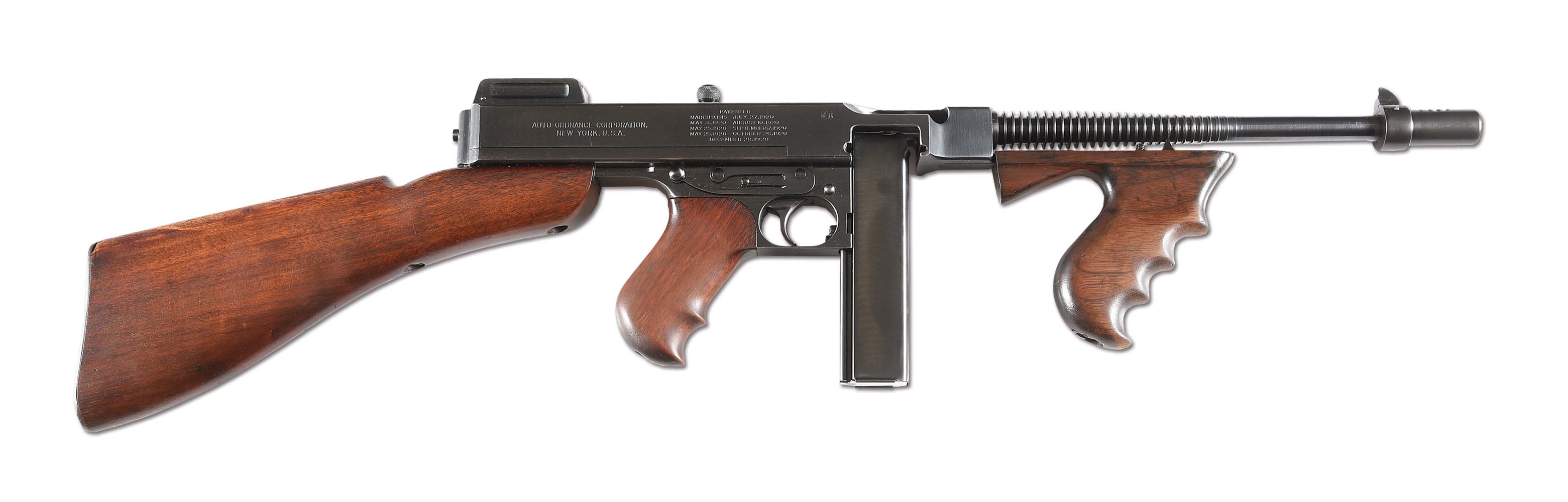 (N) SPECTACULAR HIGH ORIGINAL CONDITION COLT 1921A THOMPSON 1921 MACHINE GUN (CURIO AND RELIC).