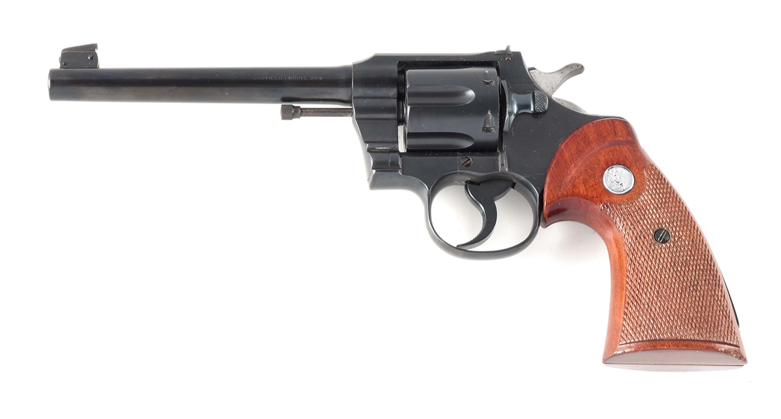 (C) COLT OFFICERS MODEL .38 SPECIAL DOUBLE ACTION REVOLVER.