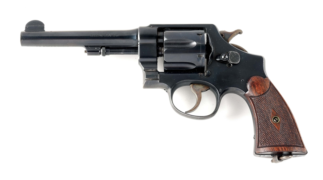 (C) SMITH AND WESSON MODEL 1917 D.A. 45 .45 ACP DOUBLE ACTION REVOLVER.
