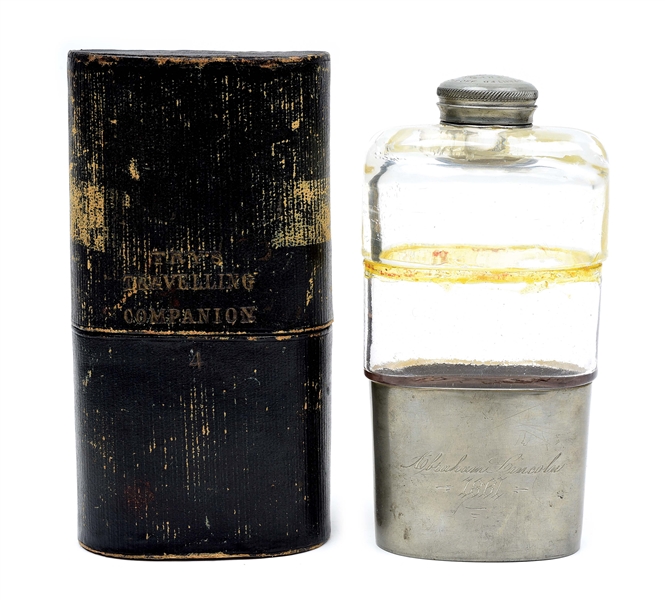 ABRAHAM LINCOLN’S TRAVELLING COMPANION FLASK.