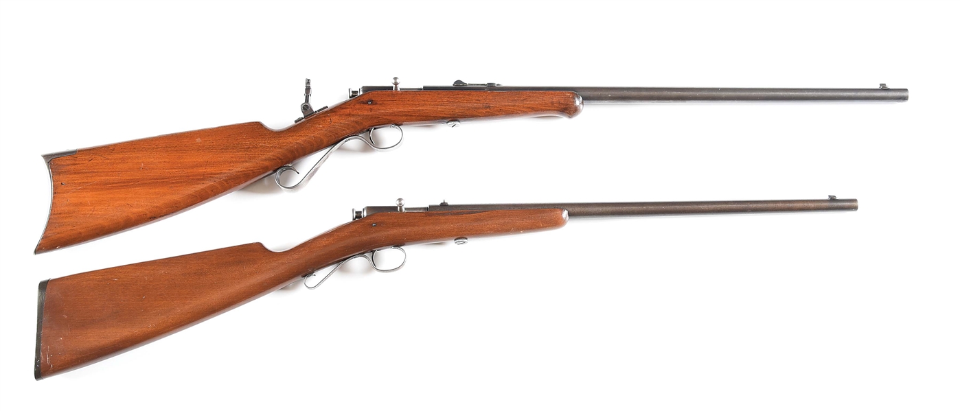 (C) LOT OF 2: WINCHESTER MODEL 1904 AND MODEL 1902 .22 BOLT ACTION RIFLES.