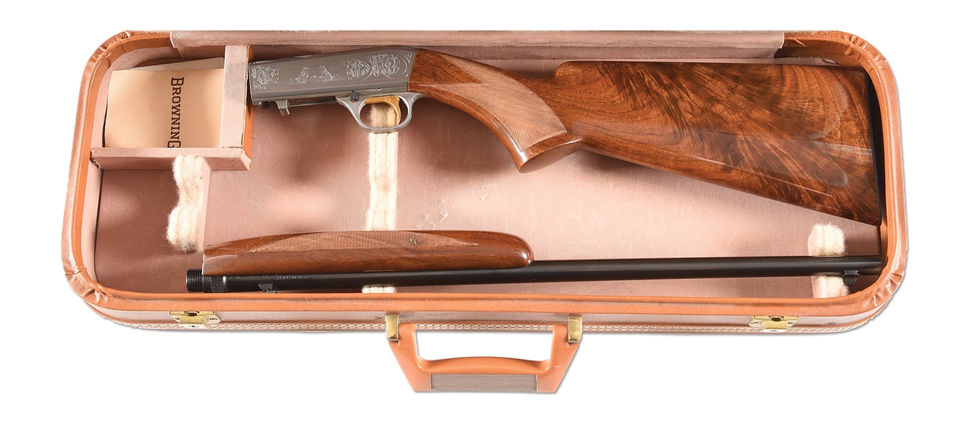 (C) BROWNING SA22 GRADE II .22 LR SEMI AUTOMATIC RIFLE WITH CASE.