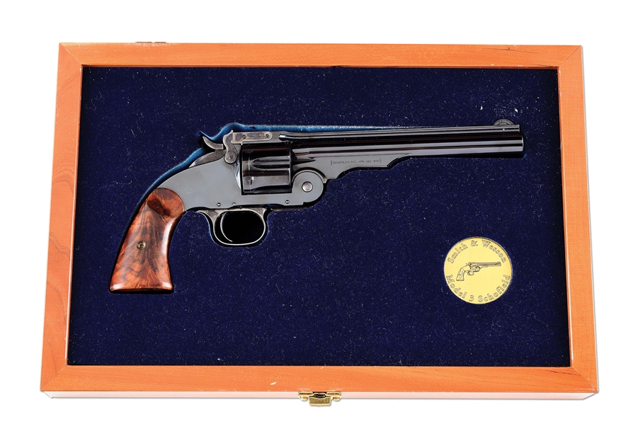 (M) SMITH & WESSON NO. 3 SCHOFIELD SINGLE ACTION REVOLVER WITH CASE.