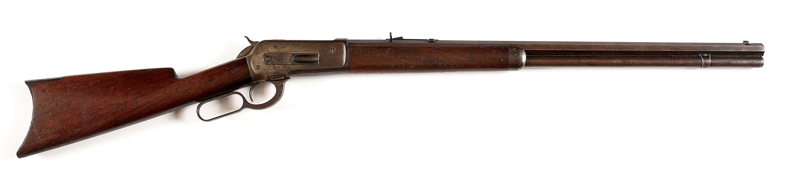 (A) WINCHESTER MODEL 1886 LEVER ACTION RIFLE 