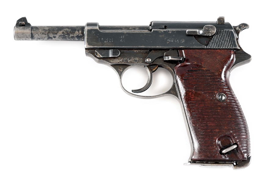(C) GERMAN WORLD WAR II WALTHER "AC/43" CODE P.38 SEMI-AUTOMATIC PISTOL WITH HOLSTER.