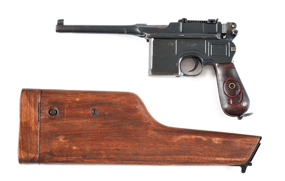 (C) PRUSSIAN CONTRACTMAUSER C96 "RED NINE" SEMI-AUTOMATIC PISTOL WITH ACCESSORIES.
