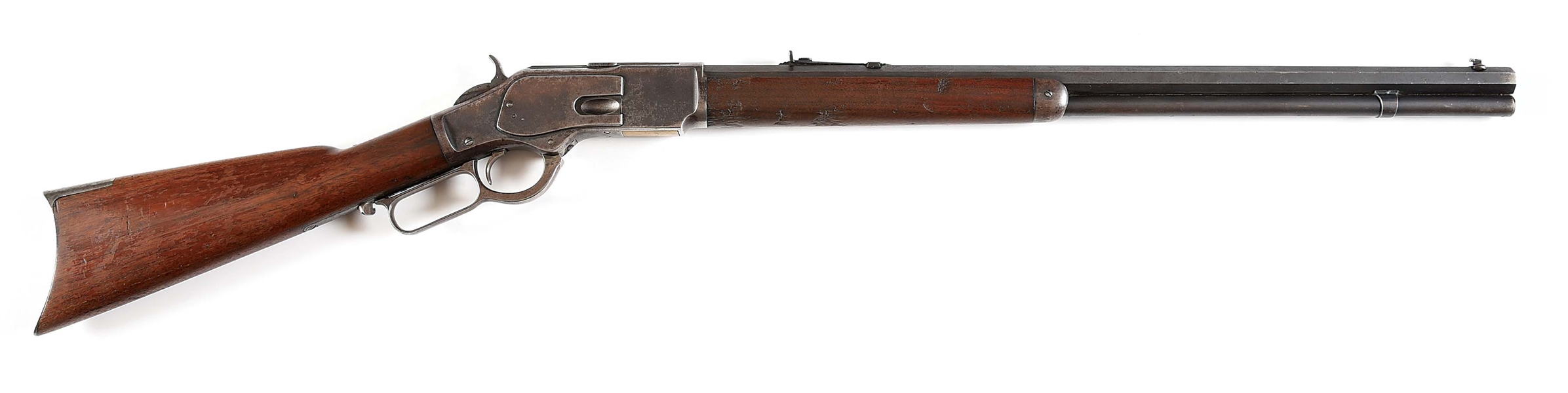 (C) WINCHESTER MODEL 1873 LEVER ACTION RIFLE.