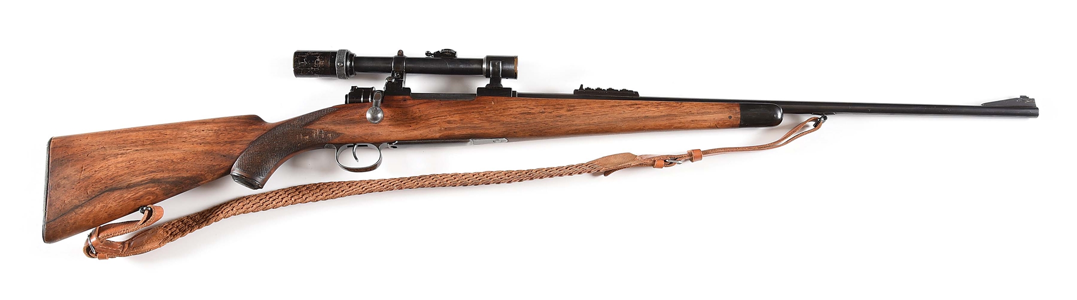 (C) ENGLISH STYLE MAUSER 98 SPORTER BOLT ACTION RIFLE.