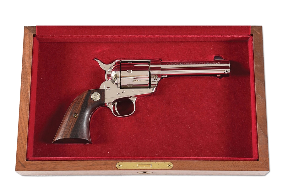 (M) COLT NORTH CAROLINA STATE BUREAU OF INVESTIGATION SPECIAL EDITION SINGLE ACTION ARMY REVOLVER WITH PRESENTATION CASE AND FACTORY BOX.