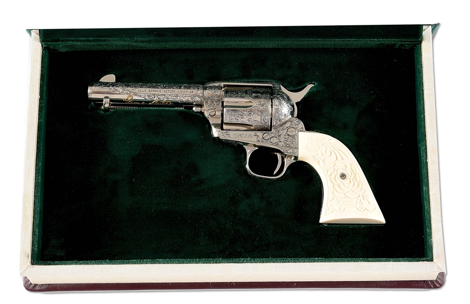 (M) HAND ENGRAVED GENE AUTRY TRIBUTE COLT SINGLE ACTION ARMY REVOLVER 