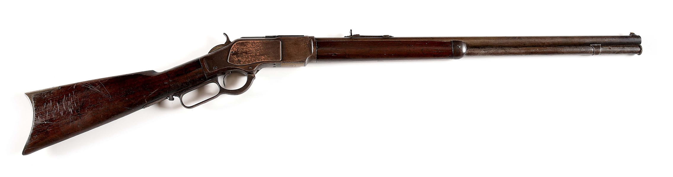 (A) WINCHESTER MODEL 1873 LEVER ACTION RIFLE