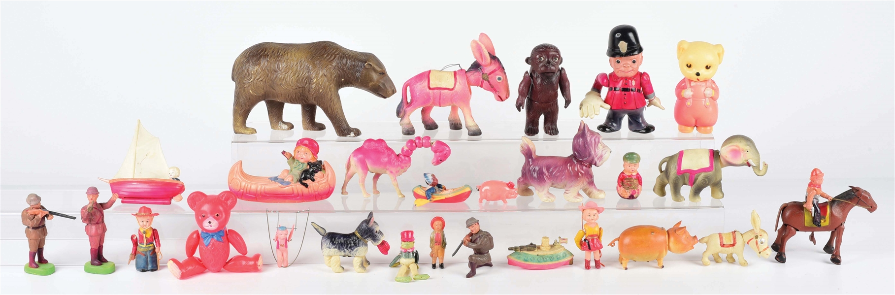 LOT OF 27: VARIOUS CELLULOID JAPANESE FIGURAL ANIMALS AND PEOPLE.