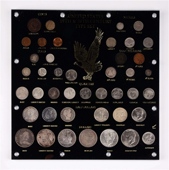 COLLECTION OF TYPE COIN: 43 COINS.