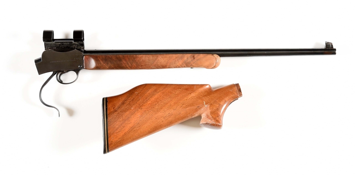 (C) BSA MARTINI SINGLE SHOT RIFLE MARKED FOR NEW SOUTH WALES AND PROBABLY CHAMBERED IN .222 RIMMED.