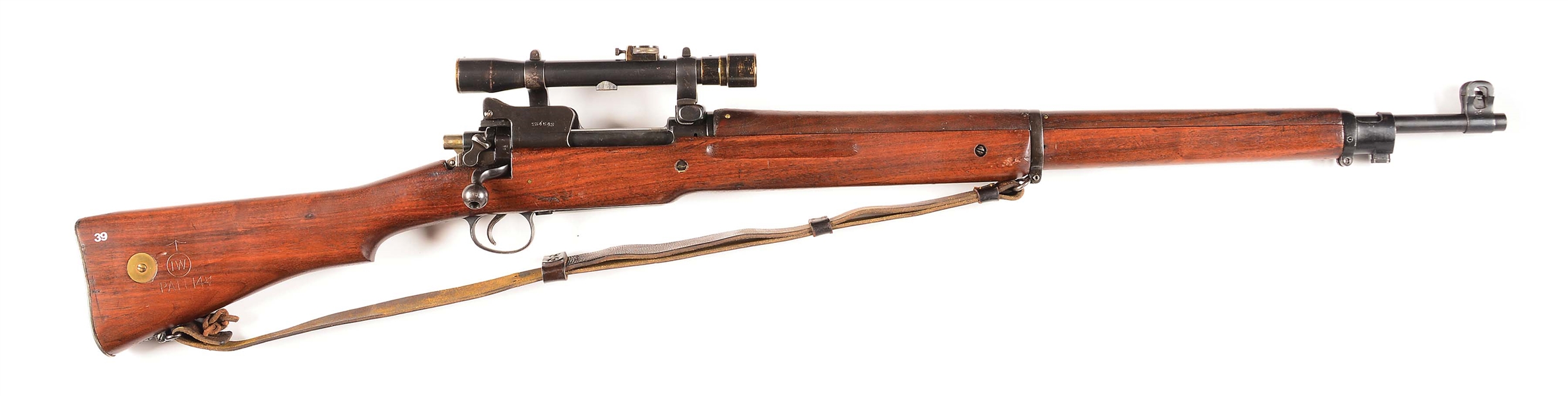 (C) SELDOM ENCOUNTERED WINCHESTER MANUFACTURED BRITISH P14 MK I*W(T) BOLT ACTION SNIPER RIFLE WITH "1918" DATED OPTIC.