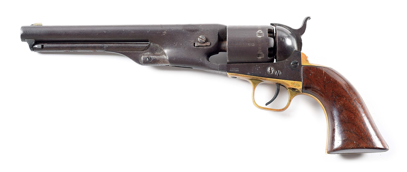 (A) EARLY PRODUCTION FIRST YEAR COLT MODEL 1861 NAVY PERCUSSION REVOLVER.