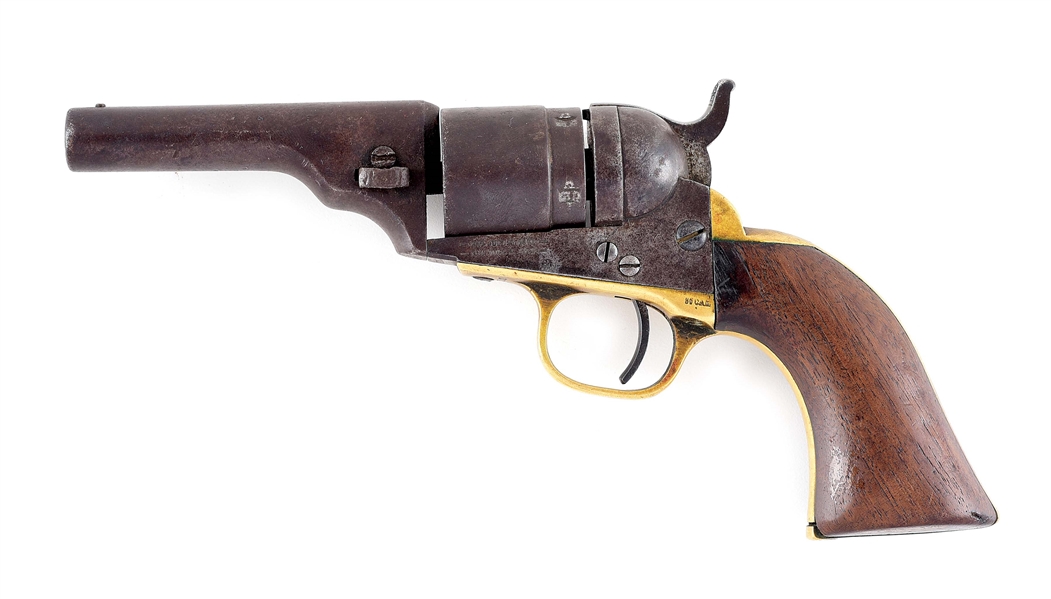 (A) COLT 1862 POCKET NAVY EJECTORLESS CONVERSION SINGLE ACTION REVOLVER. 