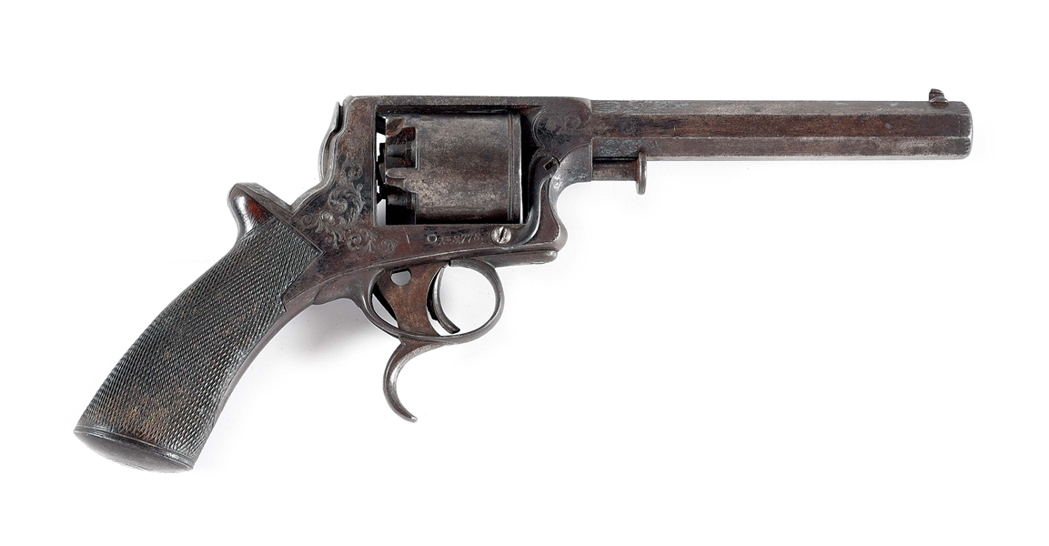 (A) TRANTER 3RD MODEL PERCUSSION REVOLVER IN .44 CALIBER, RETAILER MARKED FOR F.T. GUION, NEW ORLEANS.